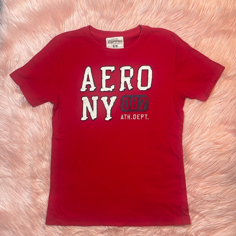 Aeropostale New York Men’s Red Short Sleeve T Shirt Size Medium